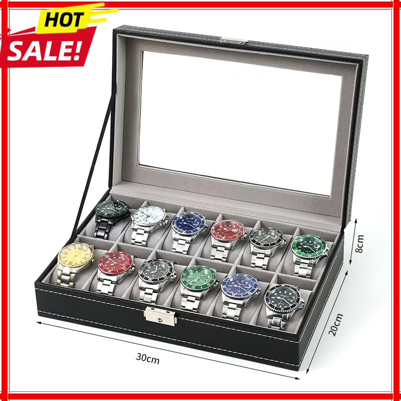 Best Jewelry Watches - Kotak Jam Tangan 2/3/4/5/6/8/10/12 Kotak Penyimpanan