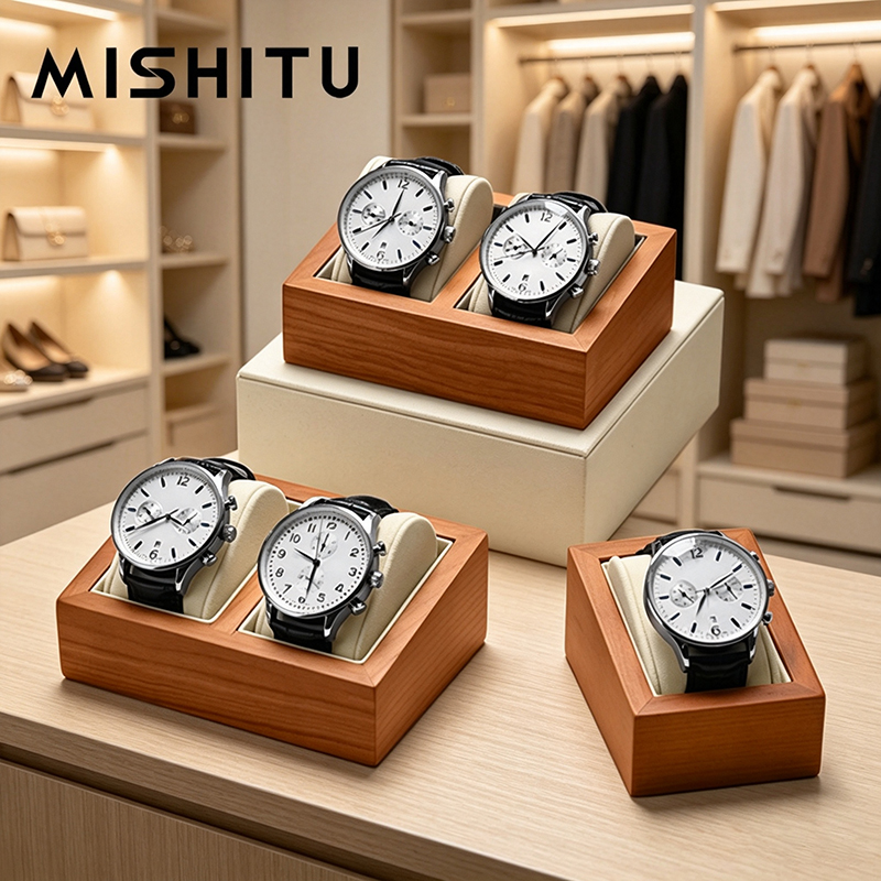 Jewelry Watches Men - MISHITU Kotak Penyimpanan Jam Tangan Kayu