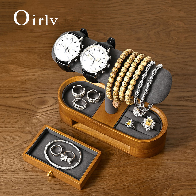 Jewelry Box Watches Bracelets - Oirlv Rak Organizer Jam Tangan Kayu