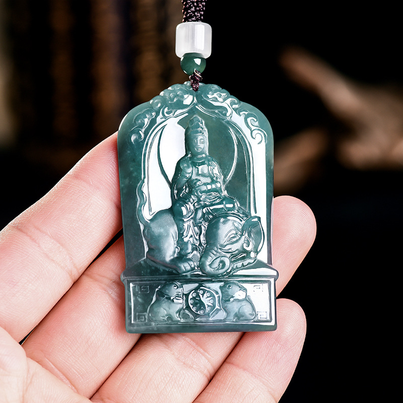 Jewelry & Watches Ltd - Kalung Liontin Guanyin Giok Burma Alami