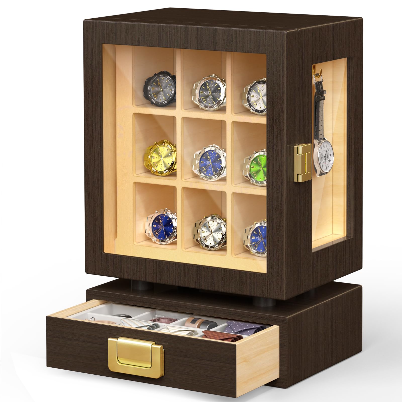 Watches & Jewelry Lvmh - Kotak Penyimpanan Jam Tangan Kayu Persegi