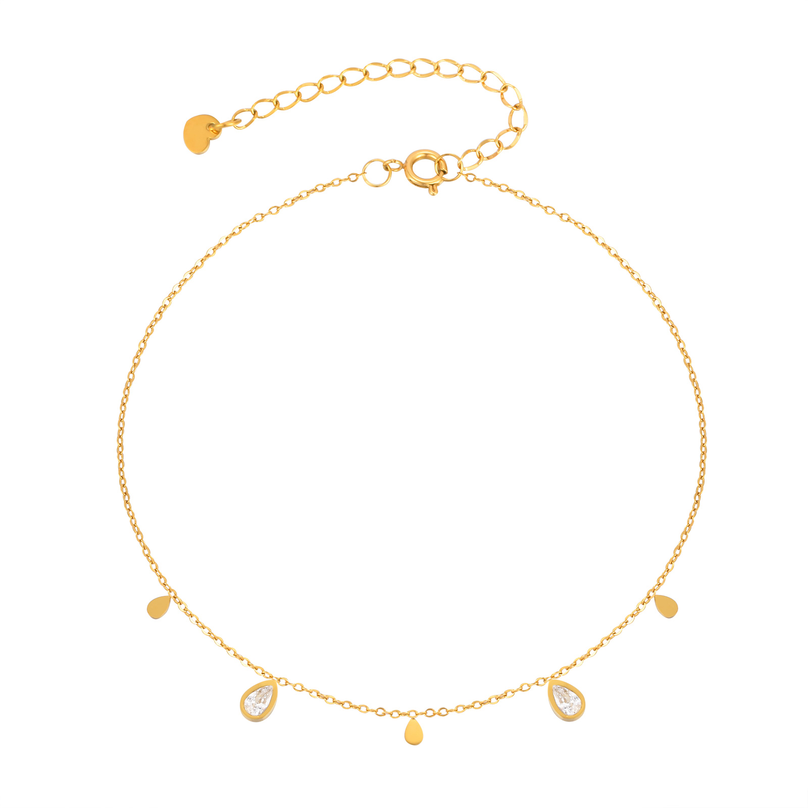 Jc Jewelry & Watches Reviews - Gelang Kaki Zirkon Tetesan Air Cantik