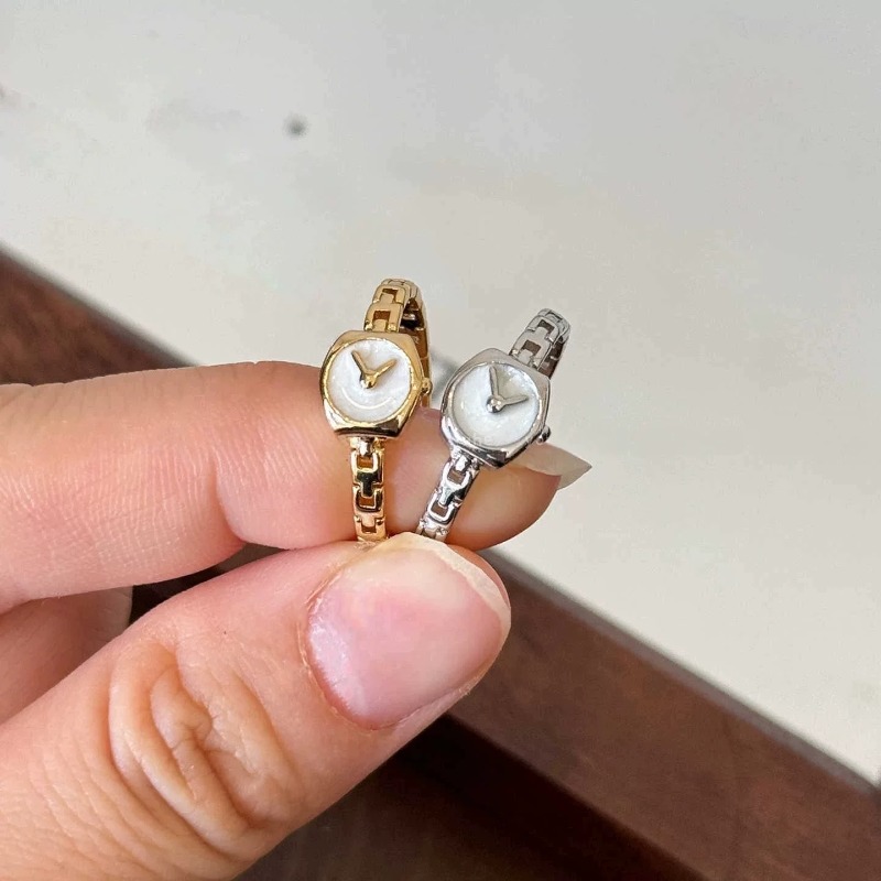 Unique Jewelry Watches - Cincin Unik Berbentuk Jam Tangan Minimalis,
