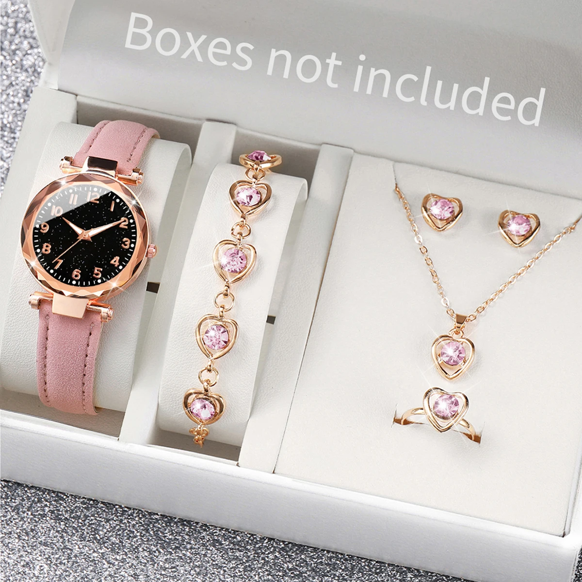 Jewelry Box Watches Bracelets - 5/6 Buah Jam Tangan Wanita Modis