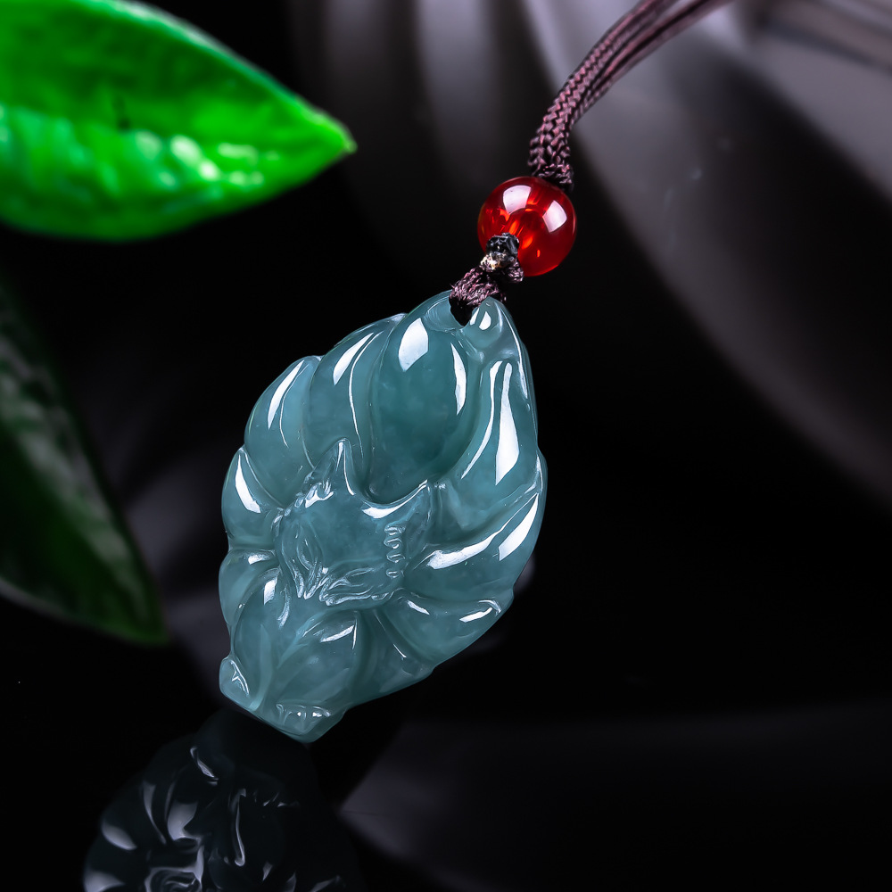 Jewelry & Watches Ltd - Kalung Liontin Rubah Giok Burma Alami
