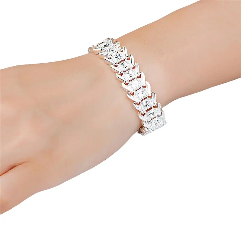 Fine Jewelry Watches Women - Gelang Rantai Ukiran Perak, Rantai Berbentuk