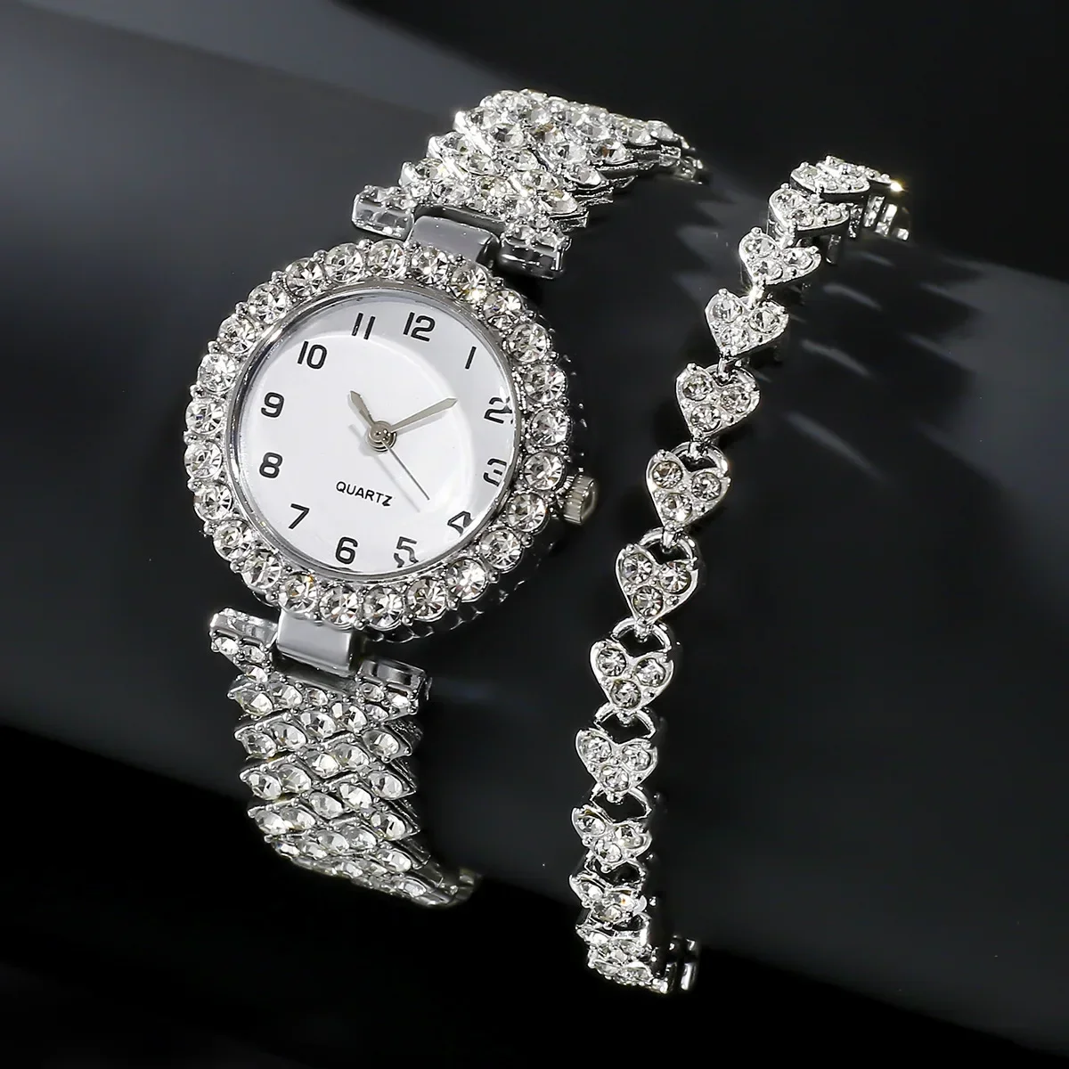 Jewelry Like Watches - 1pcs/2pcs Set Jam Tangan Wanita Mewah