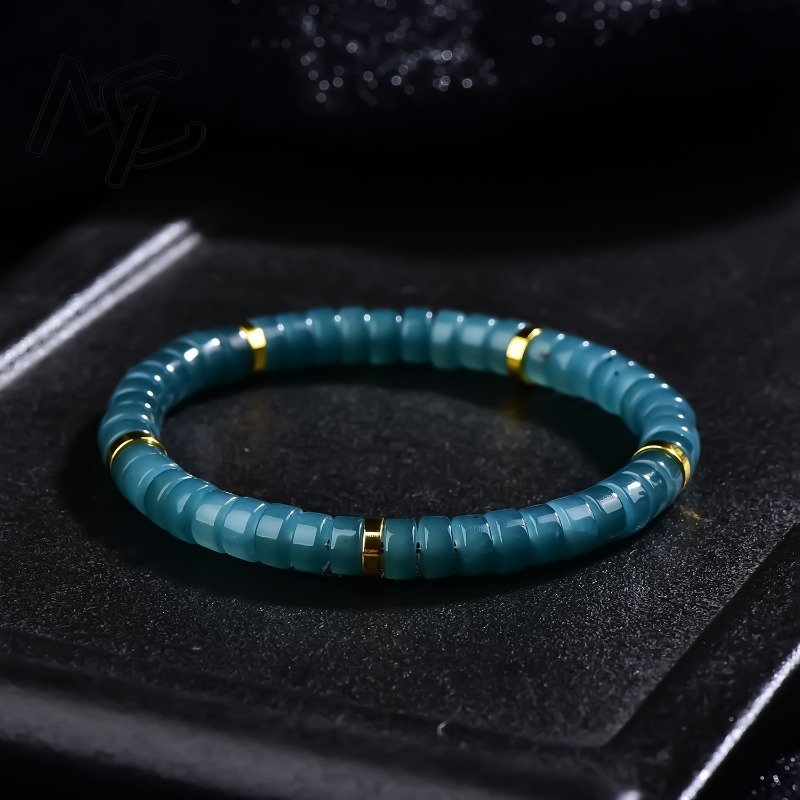 Jewelry & Watches Ltd - Gelang Manik-manik Abacus Batu Giok Biru