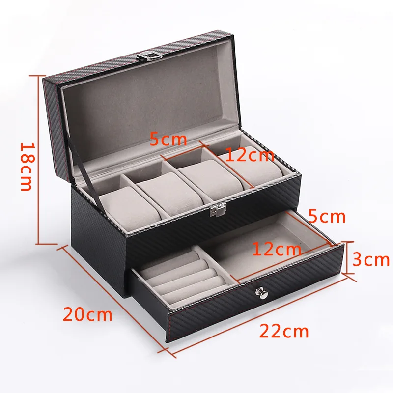 4 Slot Kotak Jam Tangan Kotak  - Best Jewelry Watches ulasan dan harga
