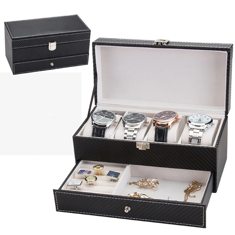 4 Slot Kotak Jam Tangan Kotak  - Best Jewelry Watches ulasan dan harga