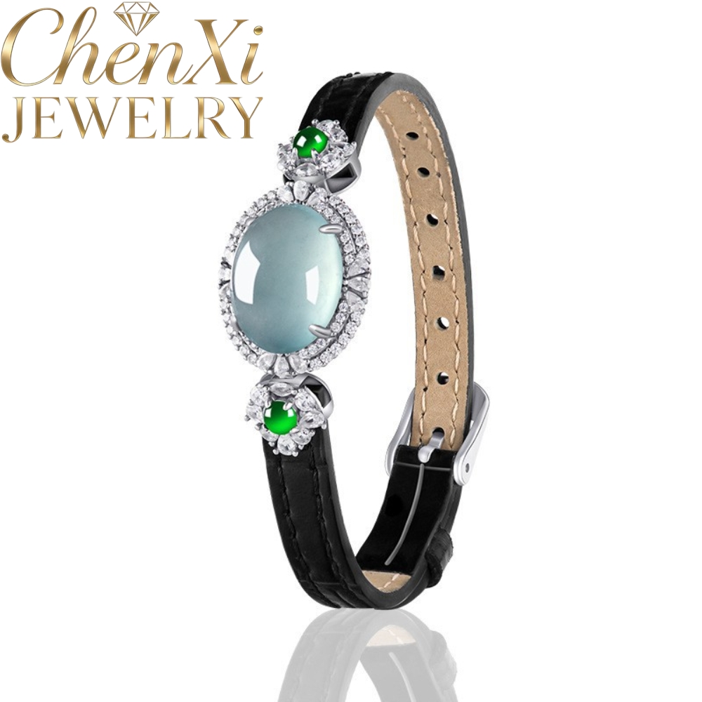 Gelang Jadeite Biru Air Alami  - Fine Jewelry Watches Women ulasan dan harga