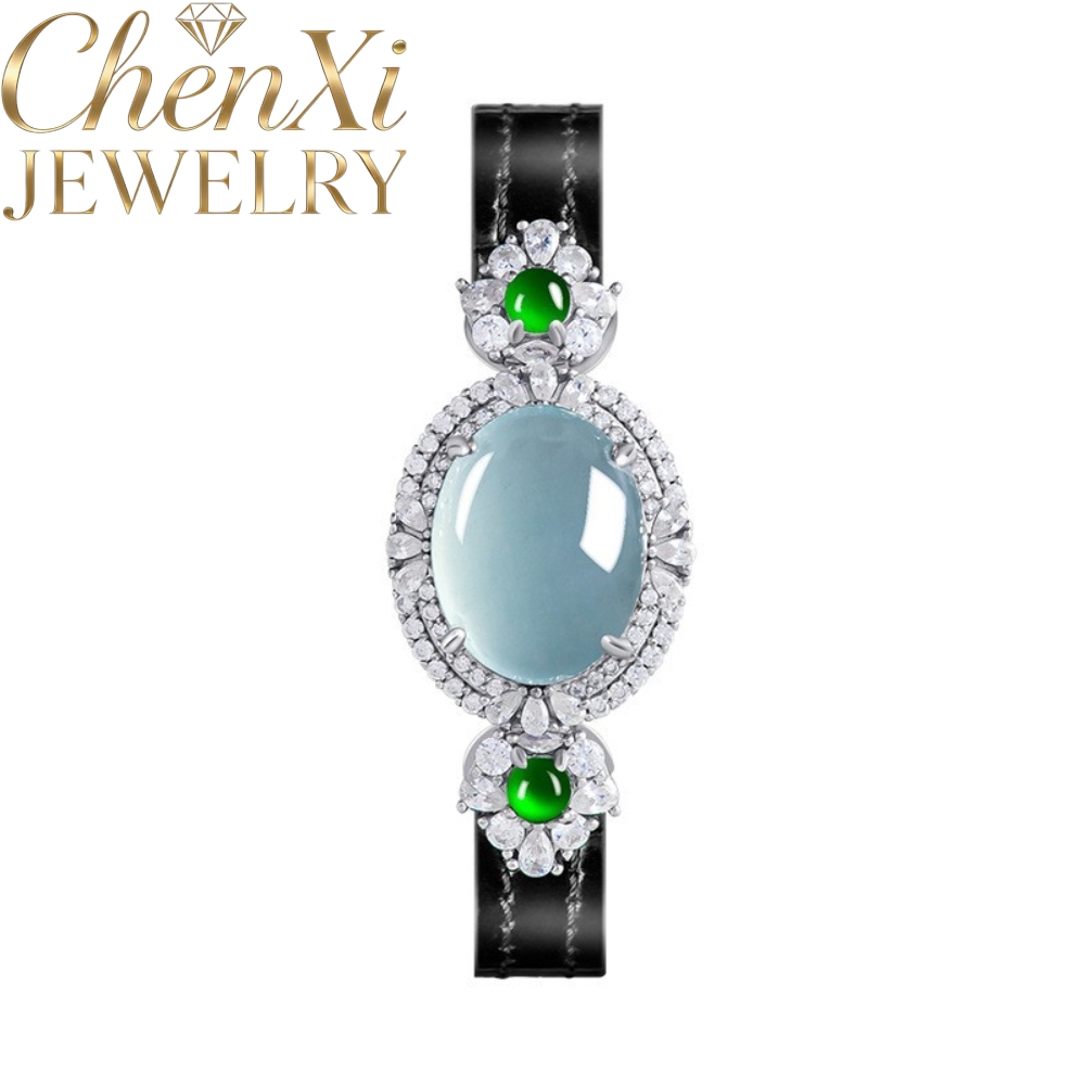 Gelang Jadeite Biru Air Alami  - Fine Jewelry Watches Women ulasan dan harga