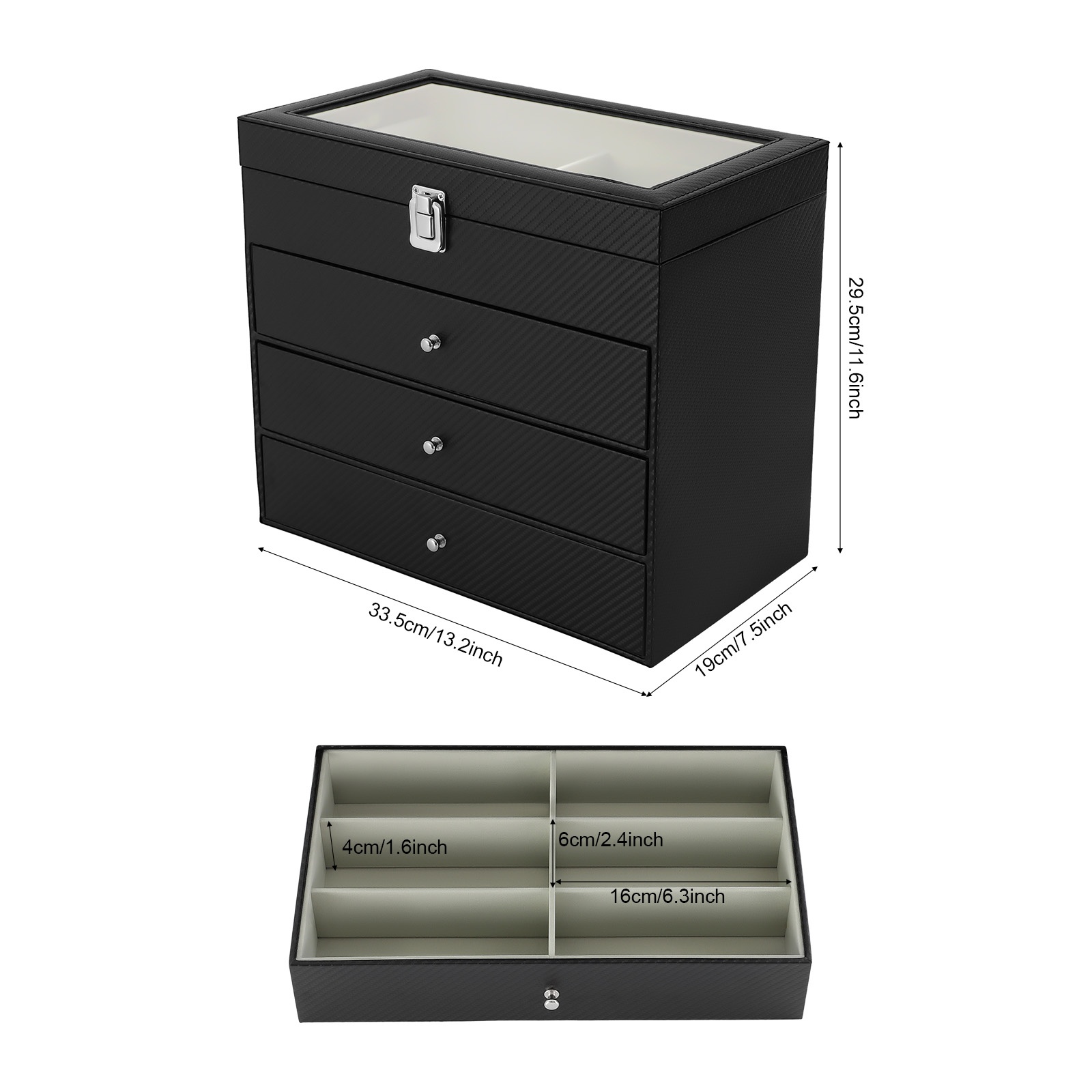 Kotak Penyimpanan Kacamata 4 L - Jewelry Box Watches Bracelets ulasan dan harga