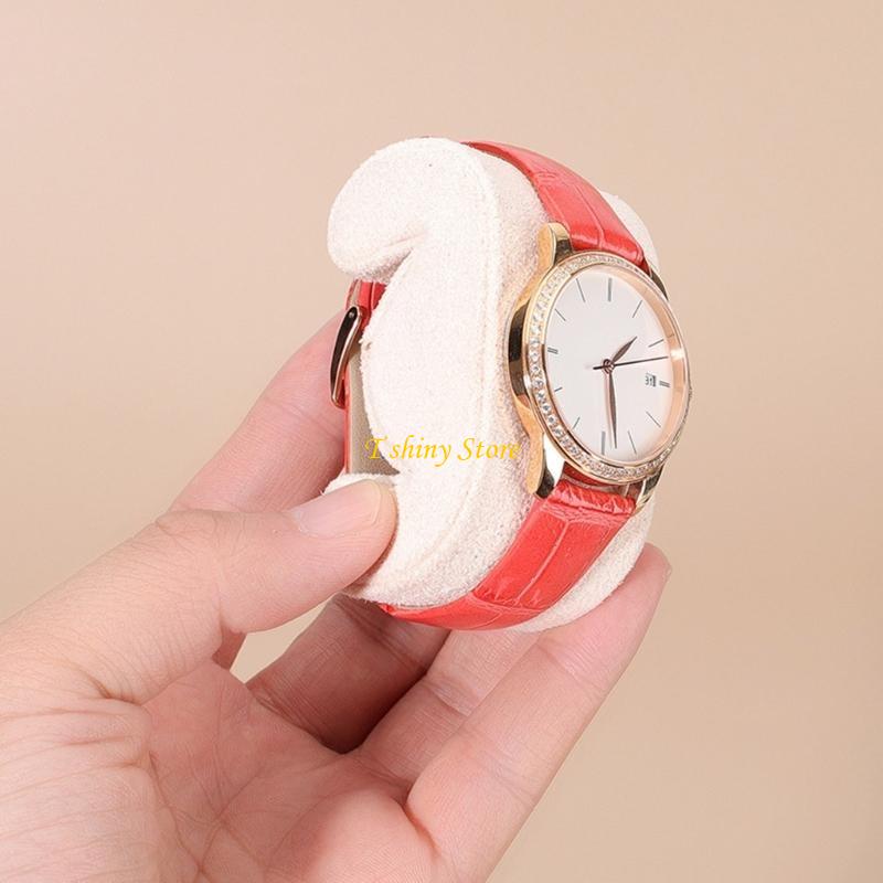N58F Elegan Rusa Kulit Bantal  - Watches Jewelry Holder ulasan dan harga