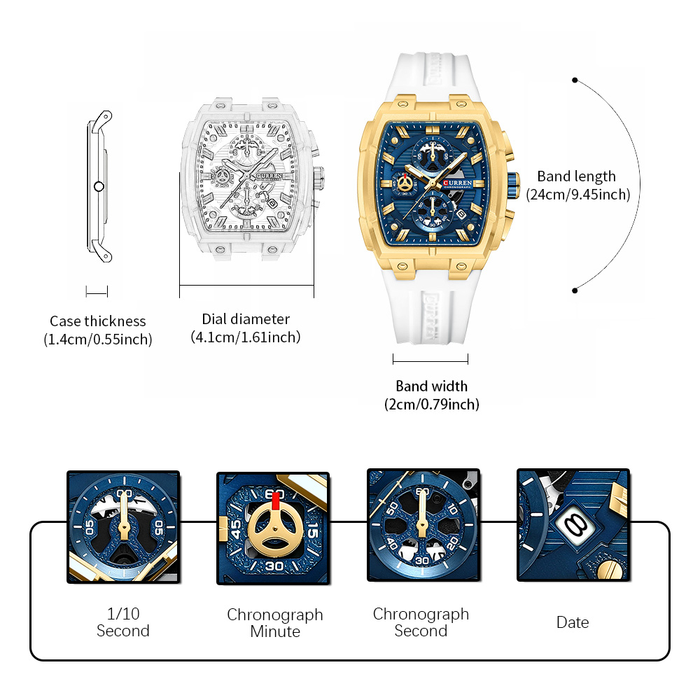 Jam Tangan Mewah Vintage CURRE - Jewelry And Watches ulasan dan harga