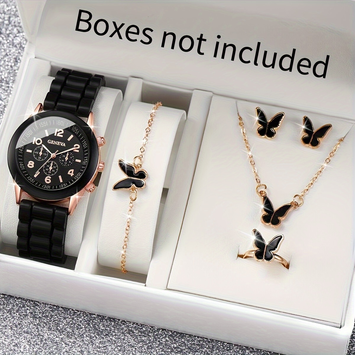 Jam tangan wanita, 6 buah/Set  - Jewelry Box Watches Bracelets ulasan dan harga