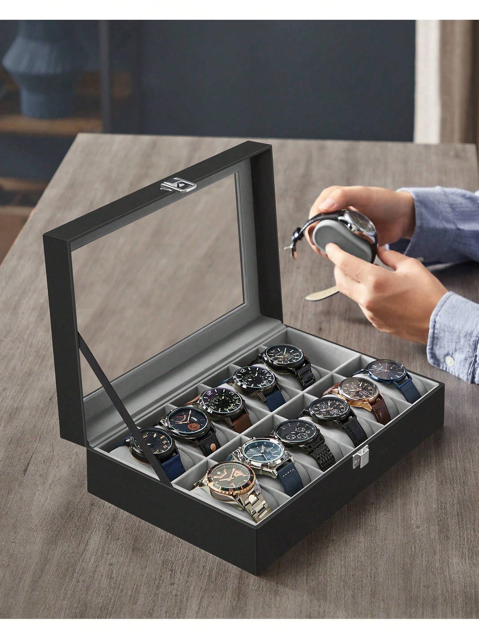 Kotak Jam Tangan 12 Slot yang  - Jewelry Box Watches Bracelets ulasan dan harga