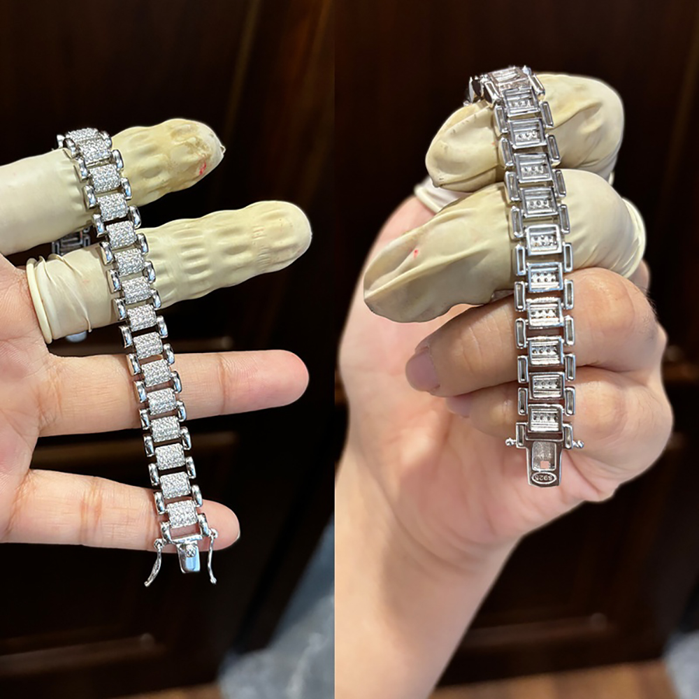 TEMGF Gelang Moissanite Penuh  - Fine Jewelry Watches Women ulasan dan harga