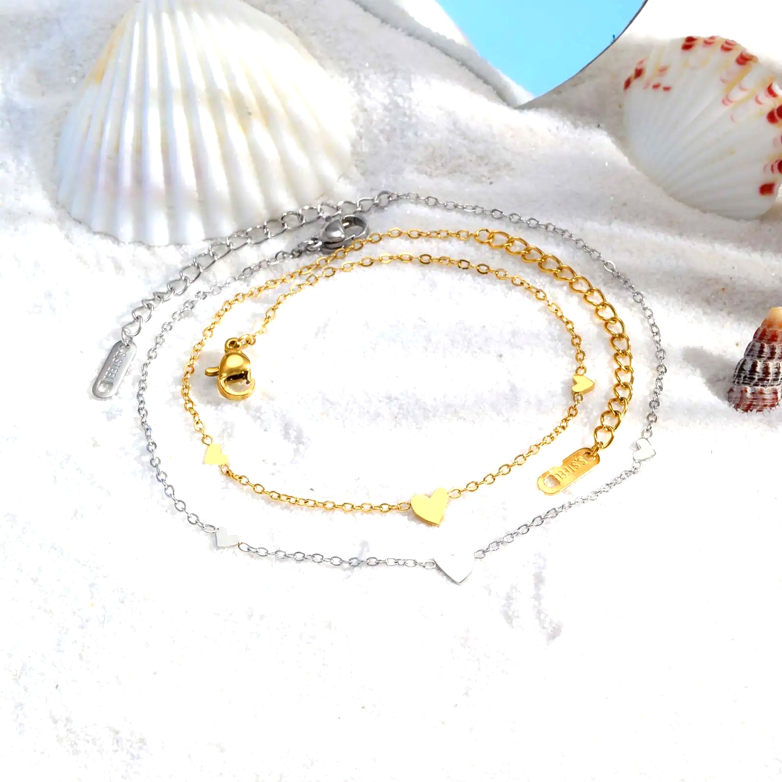 Gelang Kaki Hati Baja Tahan Ka - Jc Jewelry & Watches Reviews ulasan dan harga