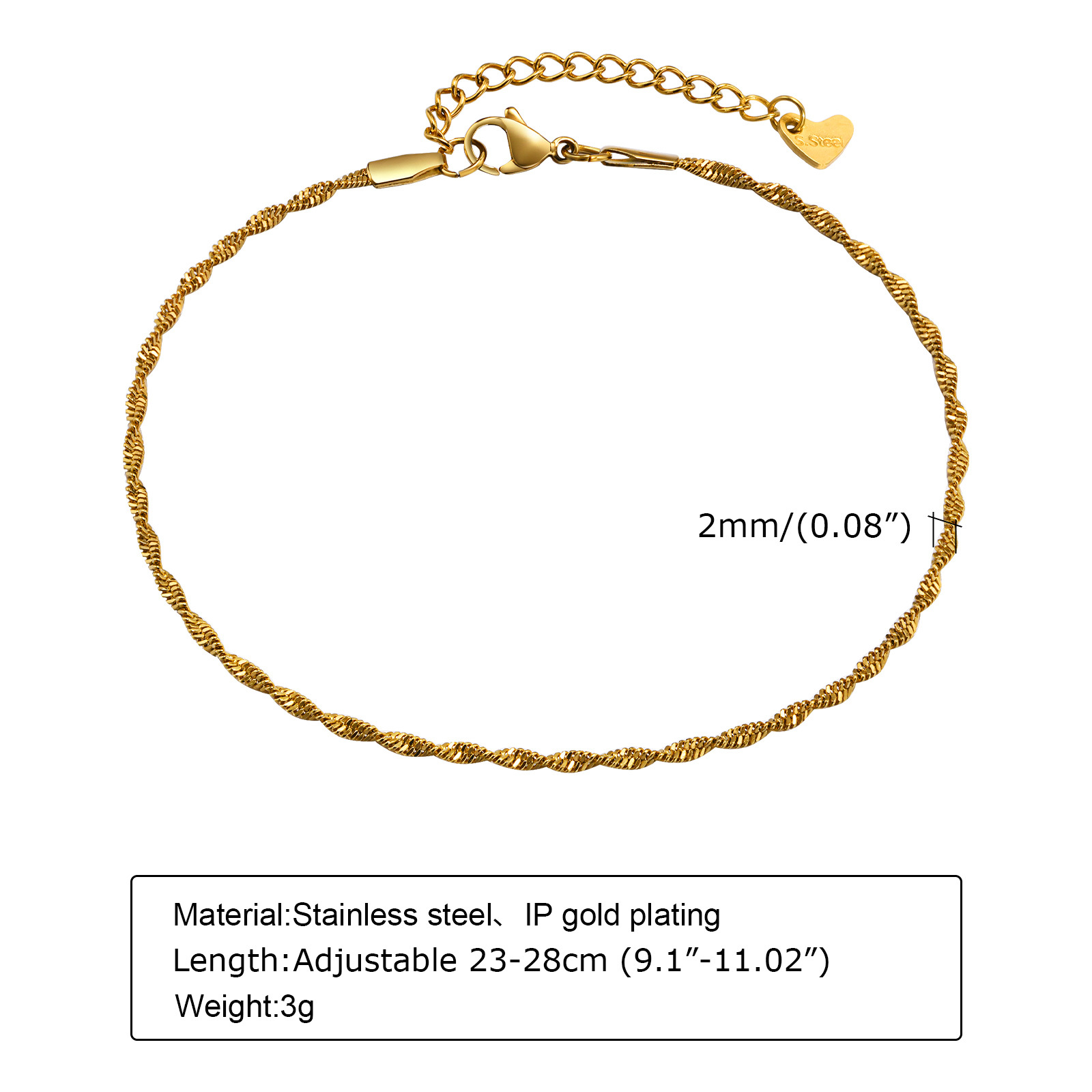 Gelang kaki wanita antiair baj - Jc Jewelry & Watches Reviews ulasan dan harga